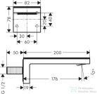 Hansgrohe AXOR MYEDITION kádkifolyó fedlap nélkül,króm 47412000