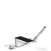   Hansgrohe AX MYEDITION 4-lyukú kádperemre szerelhető kádcsaptelep, fekete/króm 47430600