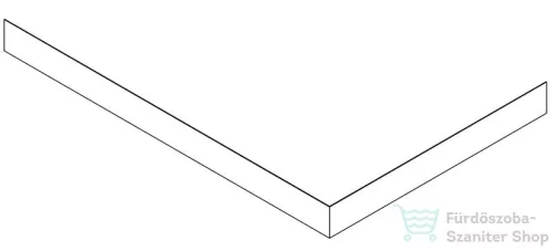 Sapho POLYSAN KARIA/VARESA 120x70 sarok előlap, bal/fehér 47812L