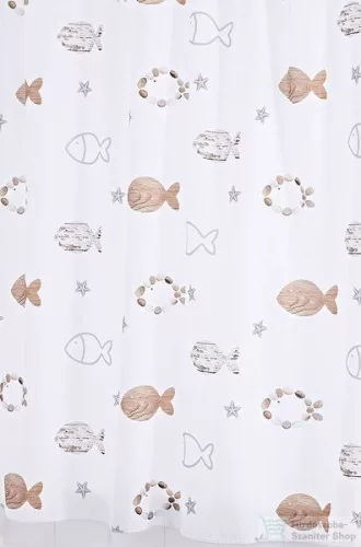 Sapho FISHES zuhanyfüggöny 180x200cm, polyester 47819