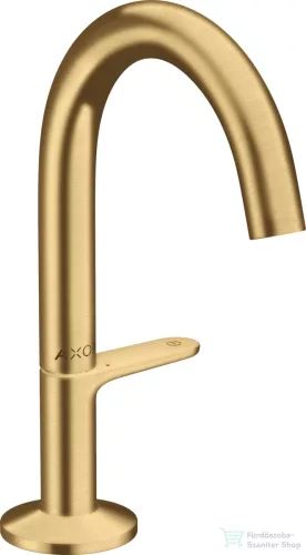Hansgrohe AXOR ONE Select 140 mosdó csaptelep, klik-klak leeresztővel,szálcsiszolt arany hatású 48010250