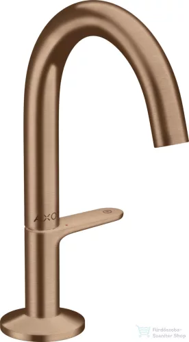 Hansgrohe AXOR ONE Select 140 mosdó csaptelep, klik-klak leeresztővel,szálcsiszolt vörös arany hatású 48010310