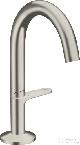 Hansgrohe AXOR ONE Select 140 mosdó csaptelep, klik-klak leeresztővel,rozsdamentes acél hatású 48010800