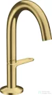 Hansgrohe AXOR ONE Select 140 mosdó csaptelep, klik-klak leeresztővel,szálcsiszolt sárgaréz hatású 48010950