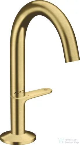 Hansgrohe AXOR ONE Select 140 mosdó csaptelep, klik-klak leeresztővel,szálcsiszolt sárgaréz hatású 48010950