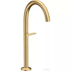   Hansgrohe AXOR ONE Select 260 magasított mosdócsaptelep klik-klak leeresztővel, szálcsiszolt arany hatású 48030250