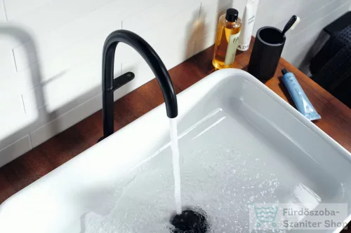 Hansgrohe AXOR ONE Select 260 magasított mosdócsaptelep klik-klak leeresztővel, matt fekete 48030670