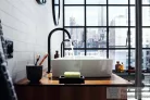 Hansgrohe AXOR ONE Select 260 magasított mosdócsaptelep klik-klak leeresztővel, matt fekete 48030670
