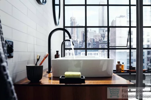 Hansgrohe AXOR ONE Select 260 magasított mosdócsaptelep klik-klak leeresztővel, matt fekete 48030670