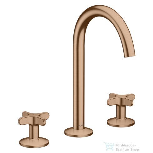 Hansgrohe AXOR ONE 170 3 üléses mosdó csaptelep, klik-klak leeresztővel, szálcsiszolt vörös arany hatású 48040310