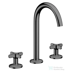   Hansgrohe AXOR ONE 170 3 üléses mosdó csaptelep,klik-klak leeresztővel, polírozott fekete króm 48040330