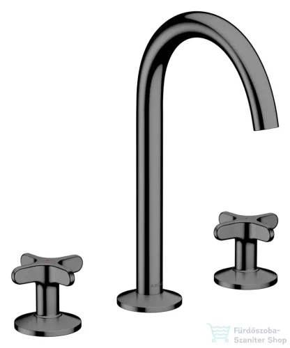 Hansgrohe AXOR ONE 170 3 üléses mosdó csaptelep,klik-klak leeresztővel, polírozott fekete króm 48040330