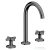 Hansgrohe AXOR ONE 170 3 üléses mosdó csaptelep,klik-klak leeresztővel, polírozott fekete króm 48040330