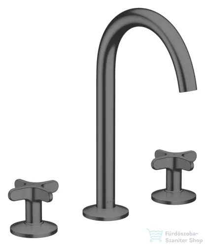Hansgrohe AXOR ONE 170 3 üléses mosdó csaptelep,klik-klak leeresztővel, szálcsiszolt fekete króm 48040340