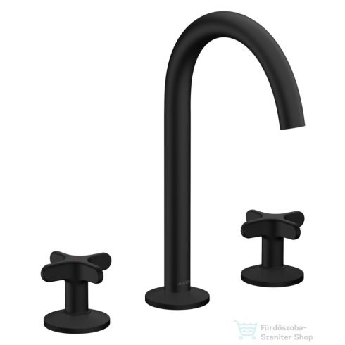 Hansgrohe AXOR ONE 170 3 üléses mosdó csaptelep,klik-klak leeresztővel, matt fekete 48040670