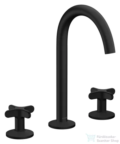 Hansgrohe AXOR ONE 170 3 üléses mosdó csaptelep,klik-klak leeresztővel, matt fekete 48040670