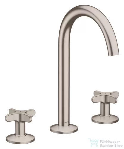 Hansgrohe AXOR ONE 170 3 üléses mosdó csaptelep,klik-klak leeresztővel, rozsdamentes acél hatású 48040800