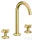 Hansgrohe AXOR ONE 170 3 üléses mosdó csaptelep,klik-klak leeresztővel, szálcsiszolt sárgaréz hatású 48040950