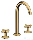 Hansgrohe AXOR ONE 170 3 üléses mosdó csaptelep,klik-klak leeresztővel, Polírozott arany hatású 48040990