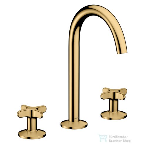 Hansgrohe AXOR ONE 170 3 üléses mosdó csaptelep,klik-klak leeresztővel, Polírozott arany hatású 48040990