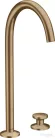Hansgrohe AXOR ONE 260 Select 2 üléses magasított mosdócsaptelep klik-klak leeresztővel,szálcsiszolt bronz 48060140
