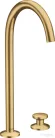 Hansgrohe AXOR ONE 260 Select 2 üléses magasított mosdócsaptelep klik-klak leeresztővel,szálcsiszolt arany hatású 48060250