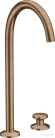 Hansgrohe AXOR ONE 260 Select 2 üléses magasított mosdócsaptelep klik-klak leeresztővel,szálcsiszolt vörös arany hatású 48060310