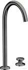 Hansgrohe AXOR ONE 260 Select 2 üléses magasított mosdócsaptelep klik-klak leeresztővel,polírozott fekete króm 48060330