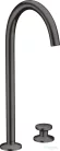 Hansgrohe AXOR ONE 260 Select 2 üléses magasított mosdócsaptelep klik-klak leeresztővel,szálcsiszolt fekete króm 48060340