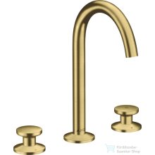   Hansgrohe AXOR ONE Select 170 3 üléses mosdó csaptelep, klik-klak leeresztővel,szálcsiszolt sárgaréz hatású 48070950