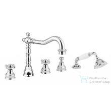   Bugnatese REVIVAL Peremre szerelt, 5 üléses kádcsaptelep, króm színben 480