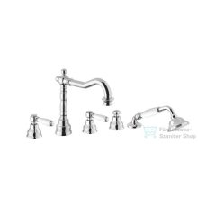   Bugnatese REVIVAL UNI Peremre szerelt, 5 üléses kádcsaptelep, króm színben 480U