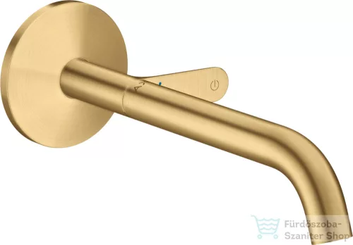 Hansgrohe AXOR ONE Select falsík alatti mosdócsaptelep 22 cm-es kifolyóval,nem zárható leeresztővel,szálcsiszolt arany hatású 48112250