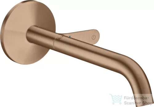Hansgrohe AXOR ONE Select falsík alatti mosdócsaptelep 22 cm-es kifolyóval,nem zárható leeresztővel,szálcsiszolt vörös arany hatású 48112310