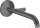 Hansgrohe AXOR ONE Select falsík alatti mosdócsaptelep 22 cm-es kifolyóval,nem zárható leeresztővel,szálcsiszolt fekete króm 48112340