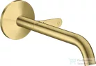 Hansgrohe AXOR ONE Select falsík alatti mosdócsaptelep 22 cm-es kifolyóval,nem zárható leeresztővel,szálcsiszolt sárgaréz hatású 48112950