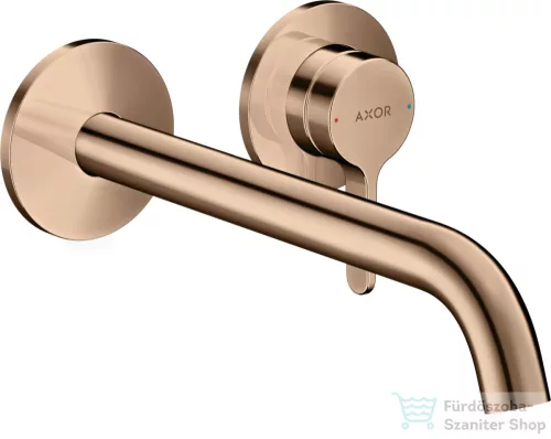 Hansgrohe AXOR ONE falsík alatti mosdócsaptelep 22 cm-es kifolyóval,nem zárható leeresztővel,Polírozott vörös arany hatású 48120300