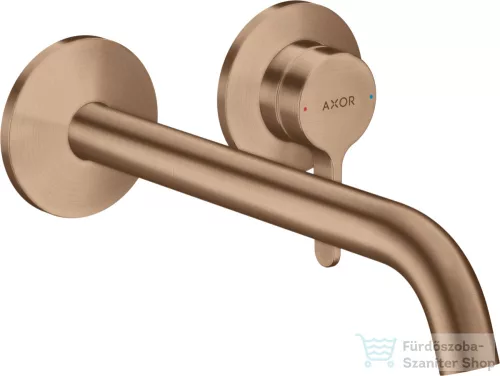 Hansgrohe AXOR ONE falsík alatti mosdócsaptelep 22 cm-es kifolyóval,nem zárható leeresztővel,Szálcsiszolt vörös arany hatású 48120310