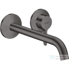  Hansgrohe AXOR ONE falsík alatti mosdócsaptelep 22 cm-es kifolyóval,nem zárható leeresztővel,Szálcsiszolt fekete króm 48120340