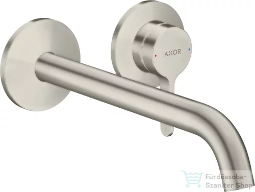 Hansgrohe AXOR ONE falsík alatti mosdócsaptelep 22 cm-es kifolyóval,nem zárható leeresztővel,rozsdamentes acél hatású 48120800