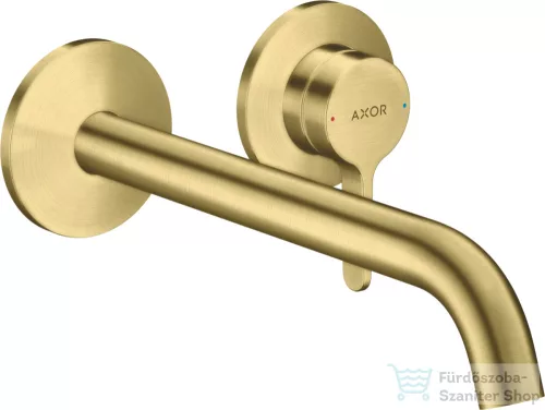 Hansgrohe AXOR ONE falsík alatti mosdócsaptelep 22 cm-es kifolyóval,nem zárható leeresztővel,Szálcsiszolt sárgaréz hatású 48120950