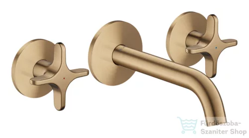 Hansgrohe AXOR ONE falsík alatti mosdó csaptelep 16 cm-es kifolyóval, szálcsiszolt bronz 48130140