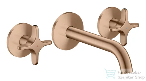 Hansgrohe AXOR ONE falsík alatti mosdó csaptelep 16 cm-es kifolyóval, szálcsiszolt vörös arany hatású 48130310