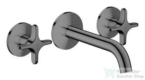 Hansgrohe AXOR ONE falsík alatti mosdó csaptelep 16 cm-es kifolyóval, polírozott fekete króm 48130330