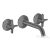Hansgrohe AXOR ONE falsík alatti mosdó csaptelep 16 cm-es kifolyóval, szálcsiszolt fekete króm 48130340