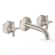 Hansgrohe AXOR ONE falsík alatti mosdó csaptelep 16 cm-es kifolyóval, rozsdamentes acél hatású 48130800