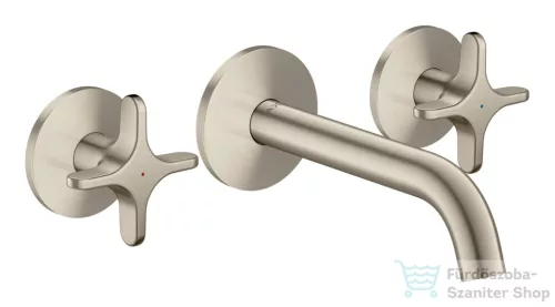 Hansgrohe AXOR ONE falsík alatti mosdó csaptelep 16 cm-es kifolyóval, szálcsiszolt nikkel 48130820