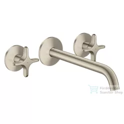   Hansgrohe AXOR ONE falsík alatti mosdó csaptelep 22 cm-es kifolyóval, szálcsiszolt nikkel 48140820
