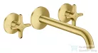 Hansgrohe AXOR ONE falsík alatti mosdó csaptelep 22 cm-es kifolyóval, szálcsiszolt sárgaréz 48140950
