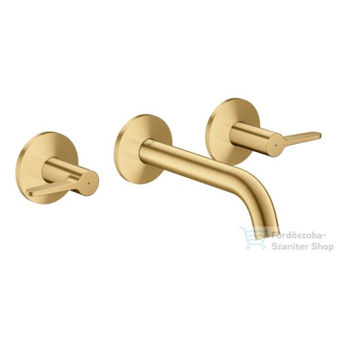 Hansgrohe AXOR ONE falsík alatti mosdó csaptelep 16 cm-es kifolyóval, szálcsiszolt arany hatású 48150250